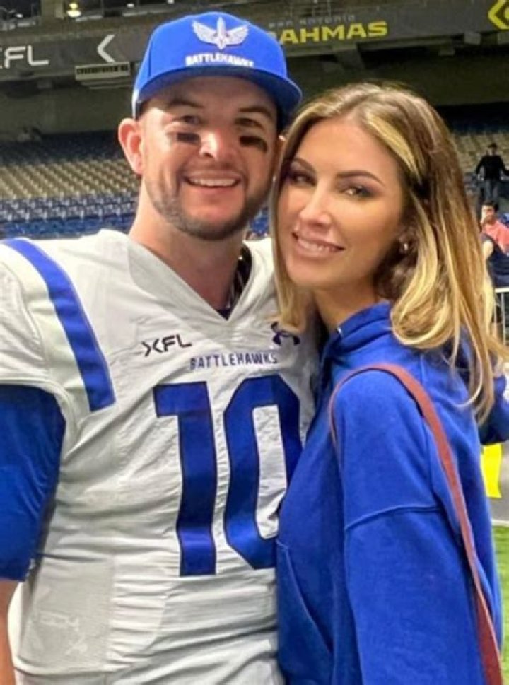 A. J. McCarron and Katherine Webb at their wedding