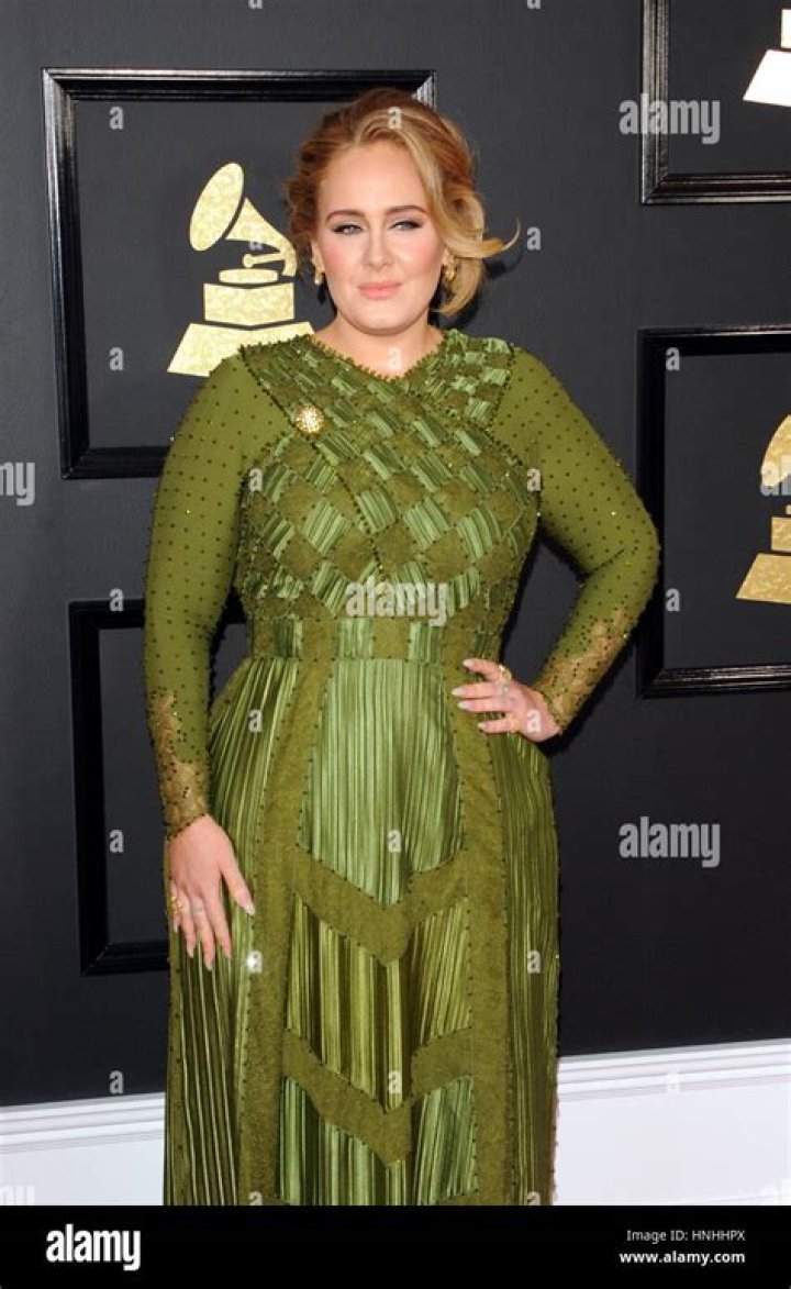 Adele at The 59th GRAMMY Awards in LA