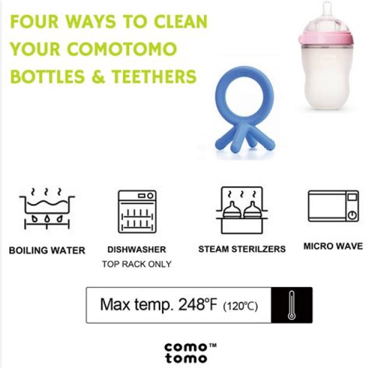 How do you sterilize Comotomo bottles?