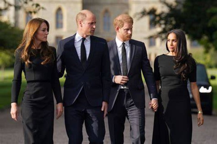 Prince William And Prince Harry With Prince Charles Holding A Funeral Programme At Westminster Abbey For The Funeral Of Diana, Princess Of Wales