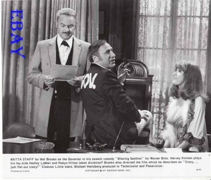 Robyn Hilton and Mel Brooks in Blazing Saddles (1974)
