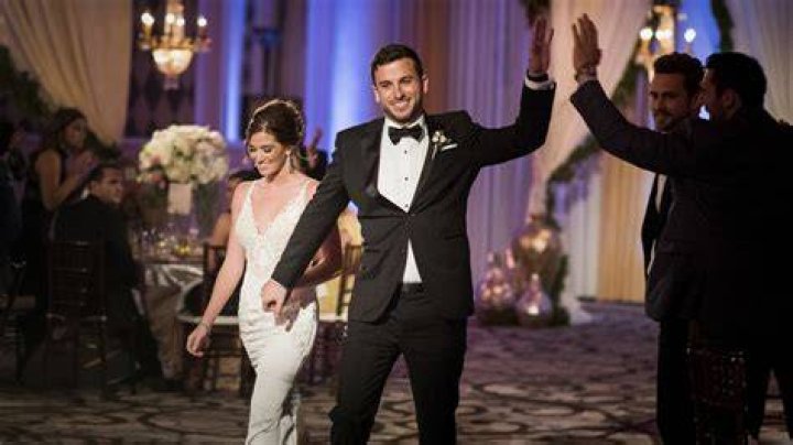 Tanner Tolbert (right) and Jade Roper (left) arriving at Hotel Ballroom