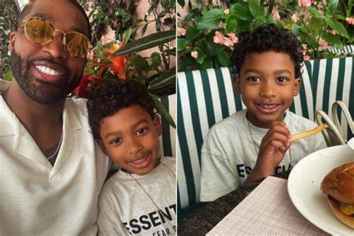 Tristan Thompson has lunch with the boys at The Ivy