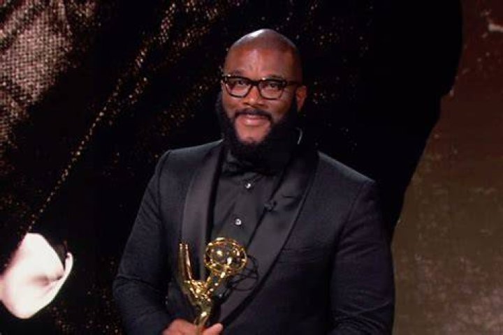 Tyler Perry giving a speech