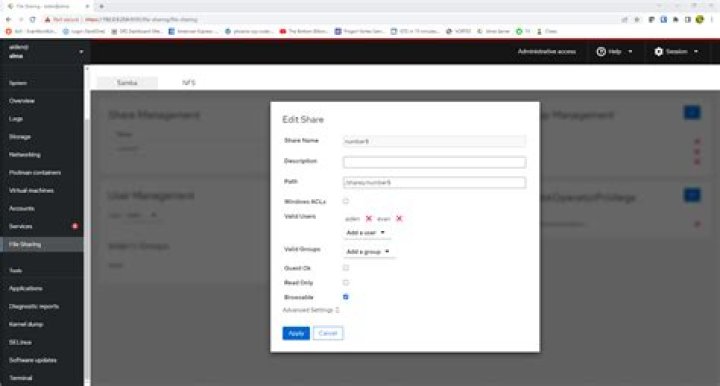 What is force user in Samba?